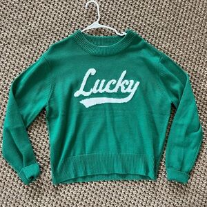 Green lucky oversized sweater size L